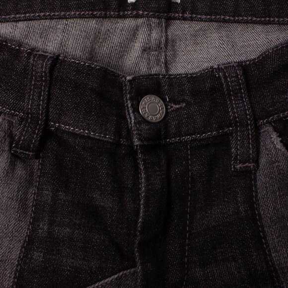 ISABEL MARANT ETOILE black gray cotton blend patch work skinny fit jeans - Picture 4 of 7